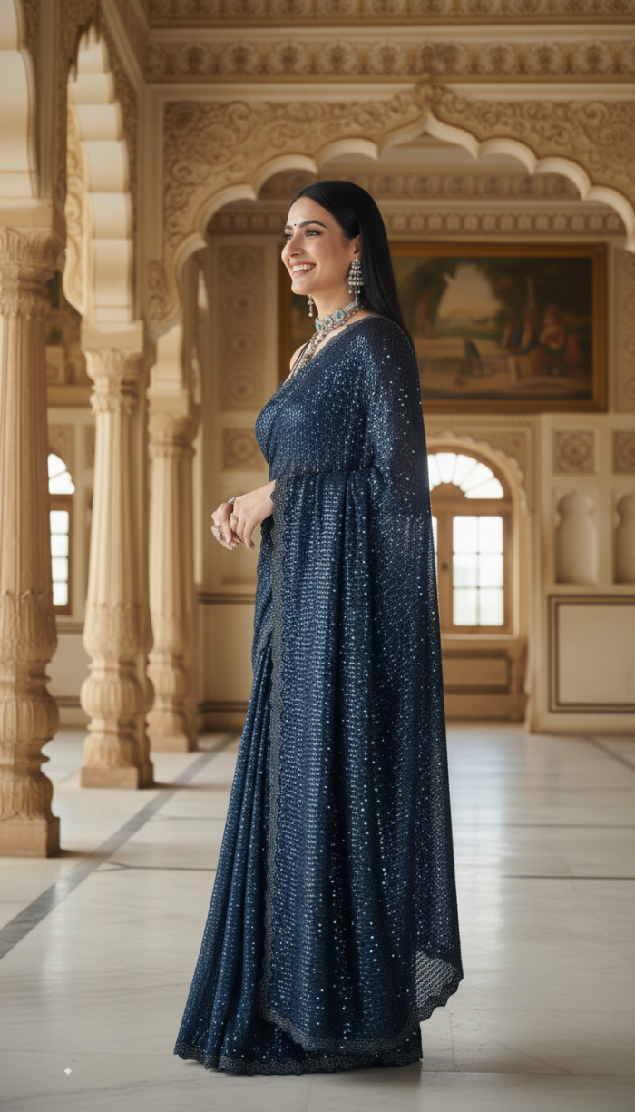 Pure Lycra Soft Net saree
