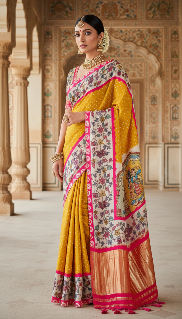 Pure Gajji Silk Saree