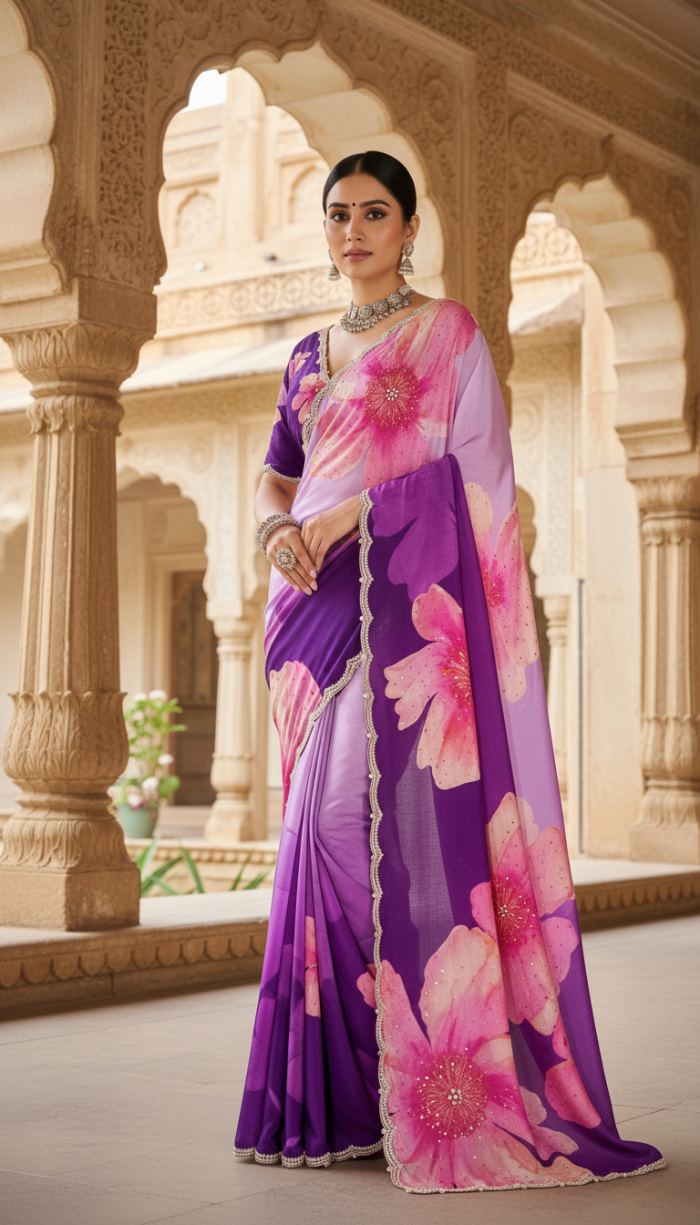Pure Crepe Silk Saree
