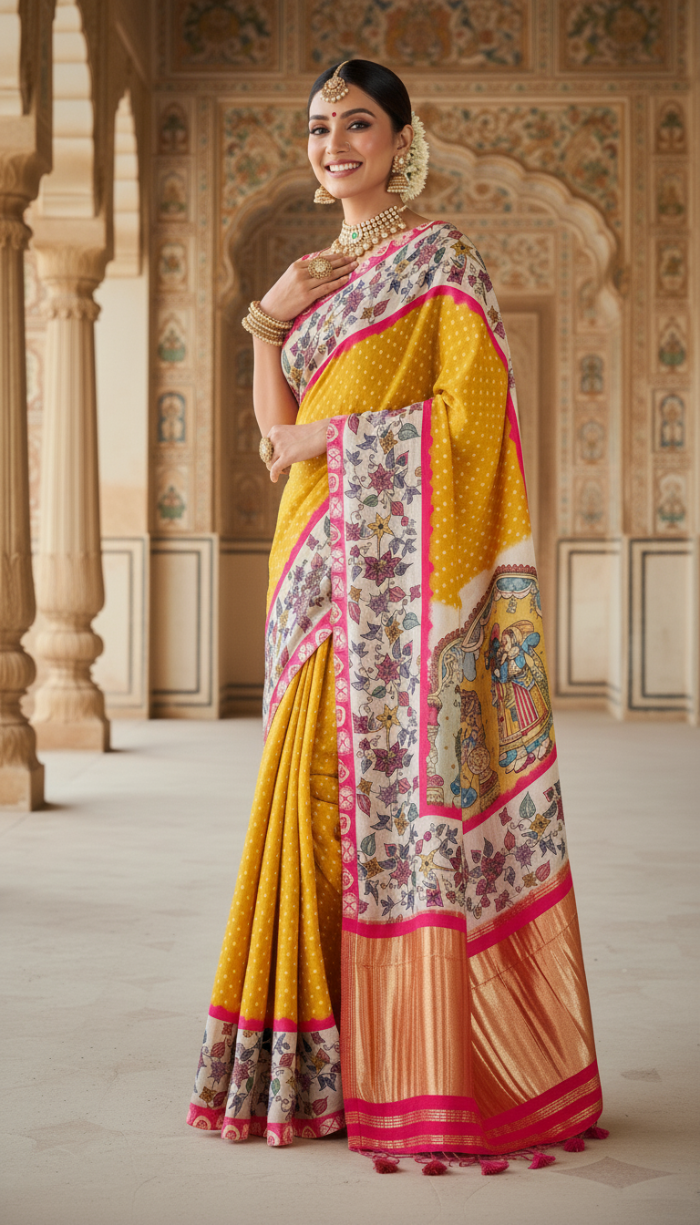 Pure Gajji Silk Saree