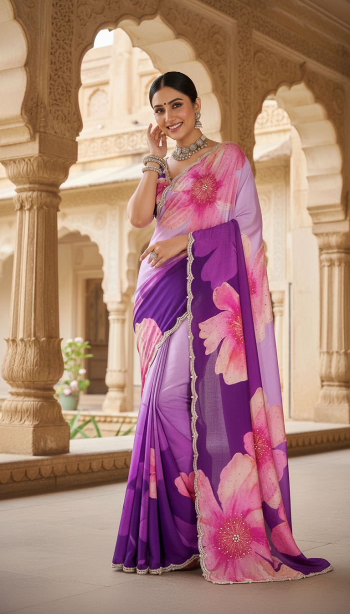Pure Crepe Silk Saree