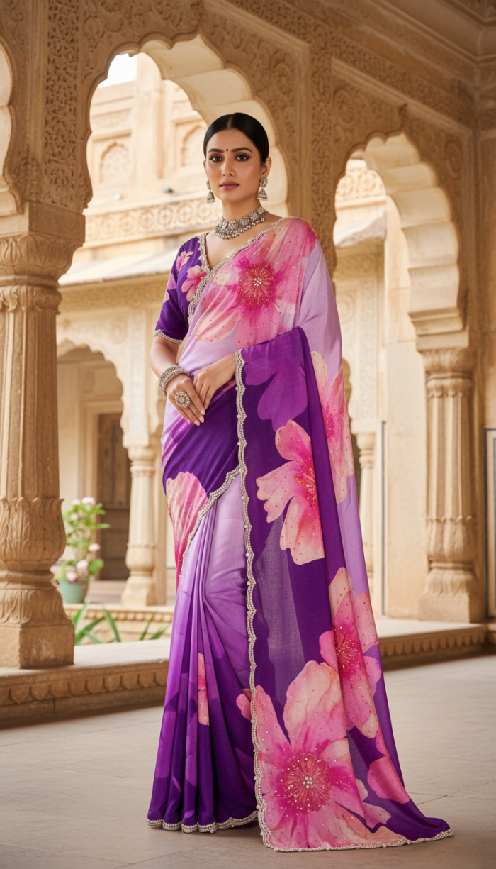Pure Crepe Silk Saree
