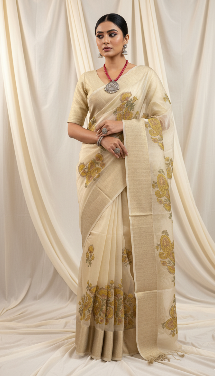 Kora Fabric Saree