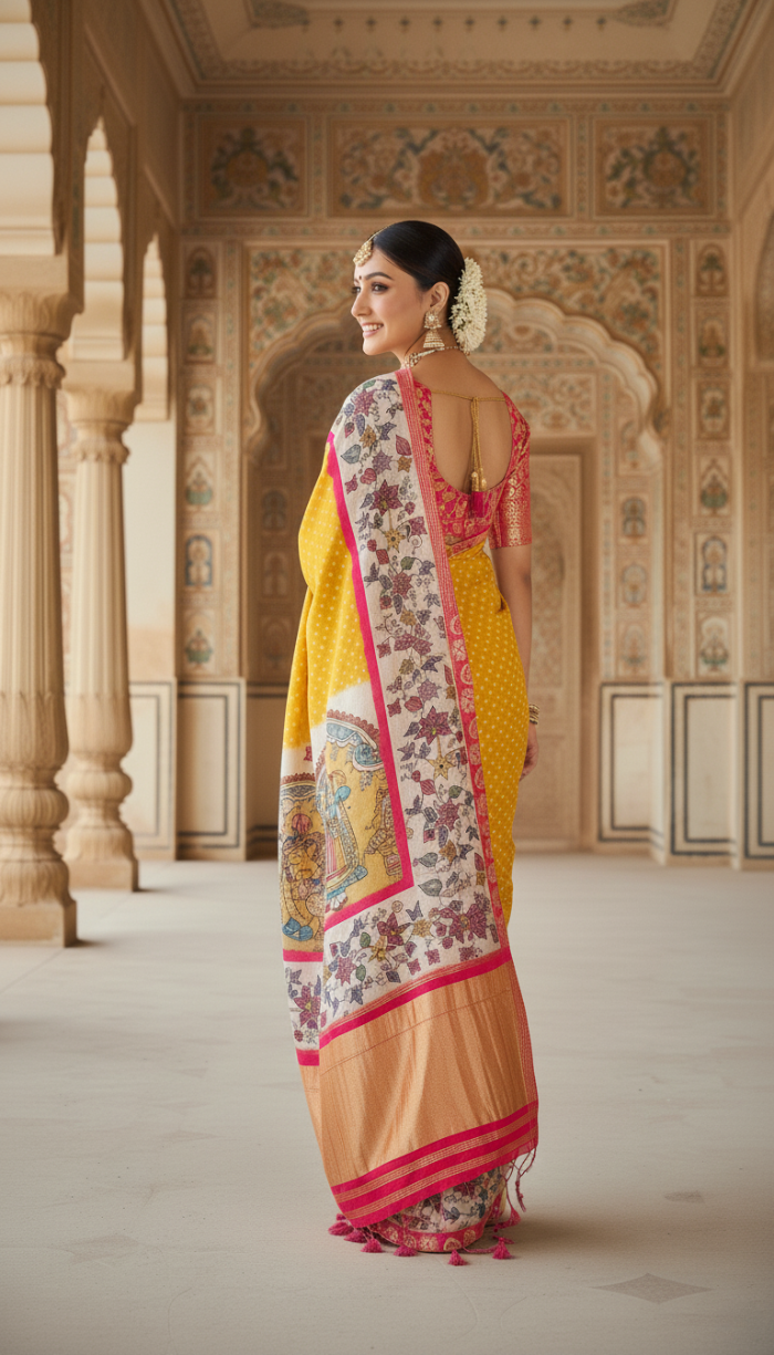 Pure Gajji Silk Saree