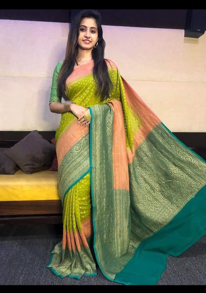 Pure Georgette Khaddi Saree