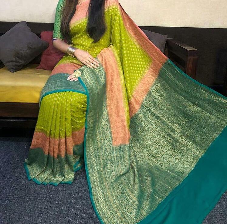 Pure Georgette Khaddi Saree