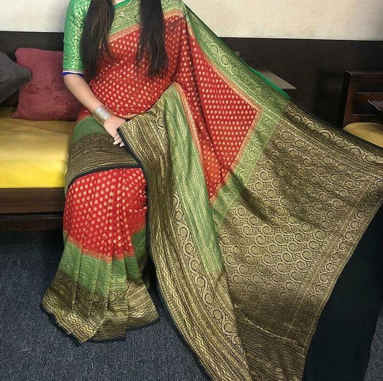 Pure Georgette Khaddi Saree