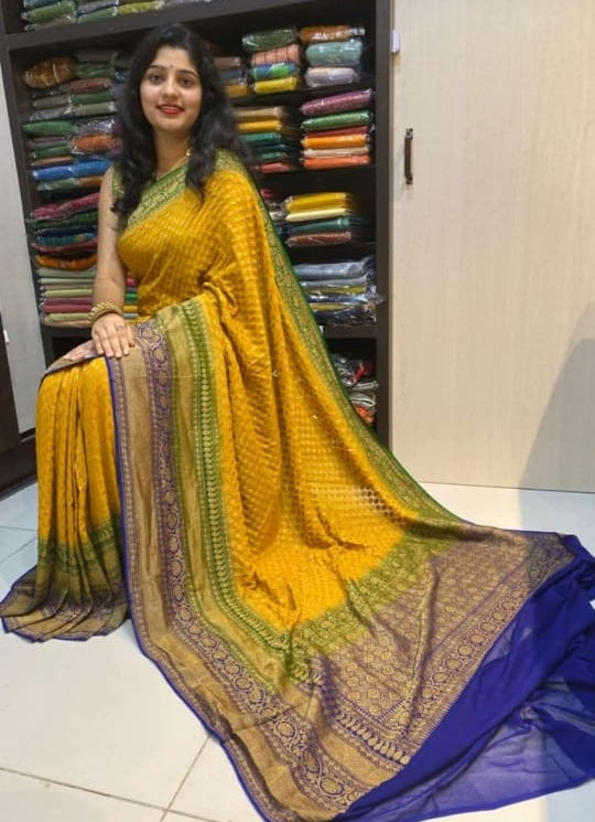 Pure Georgette Khaddi Saree