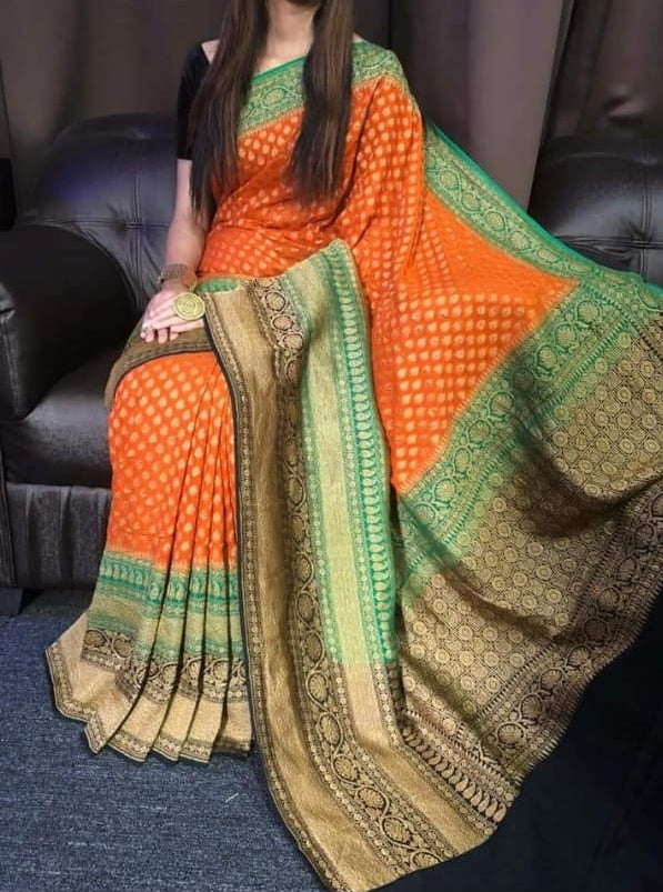 Pure Georgette Khaddi Saree