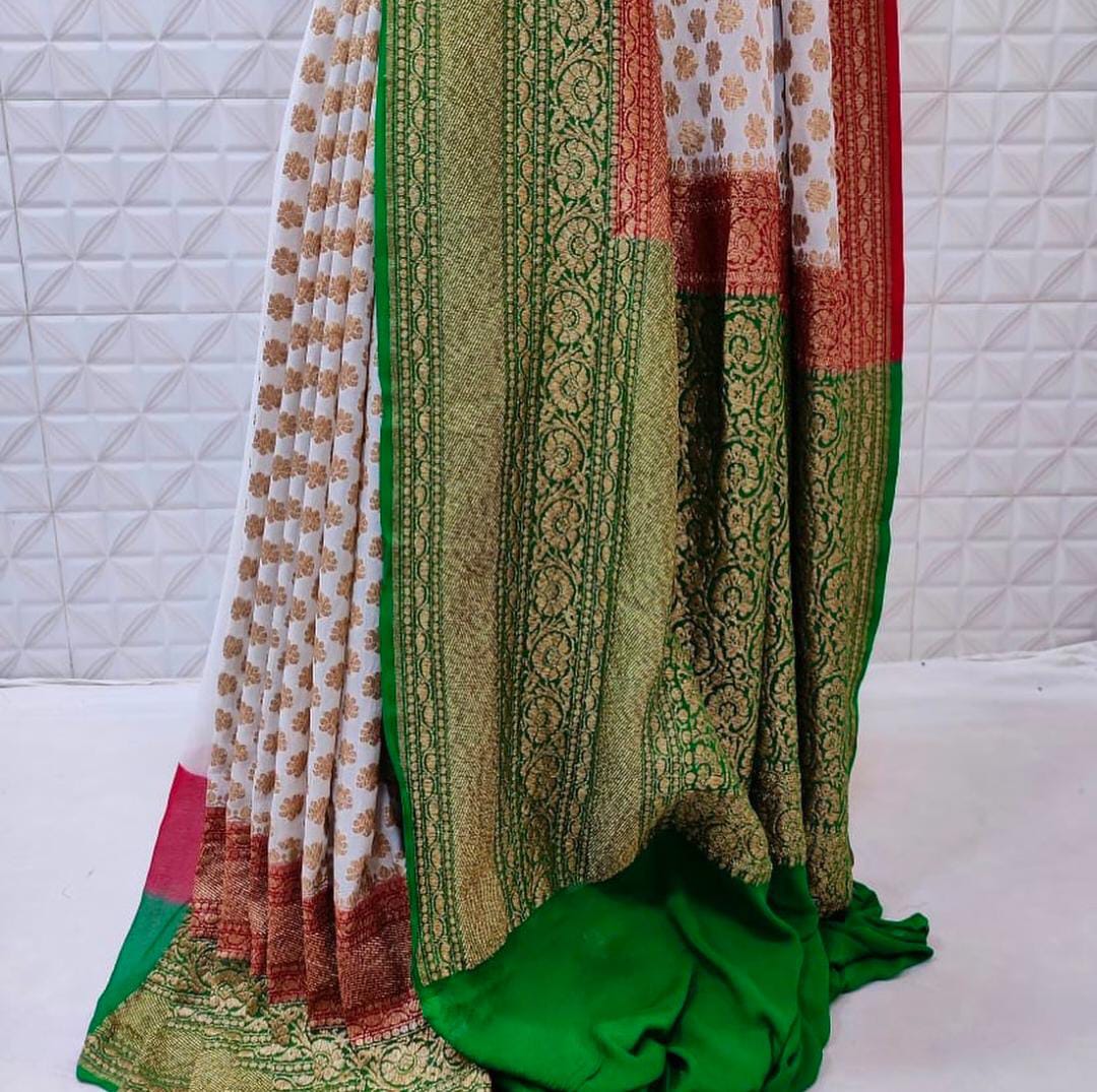 Pure Georgette Khaddi Saree