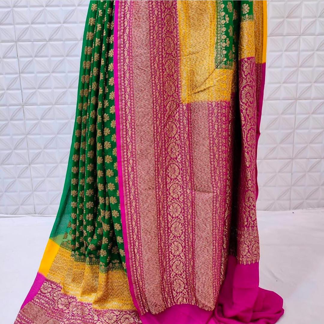 Pure Georgette Khaddi Saree