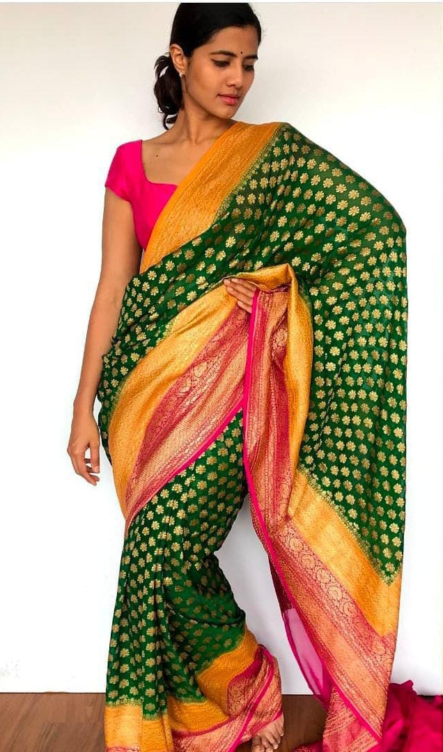 Pure Georgette Khaddi Saree